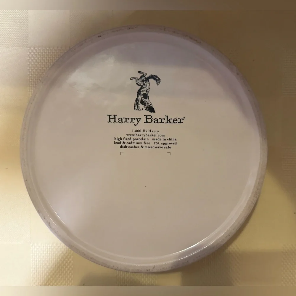 Porcelain Harry Barker Leopard Print Food Pet Bowl 7” Across